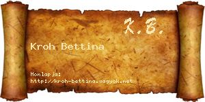 Kroh Bettina névjegykártya
